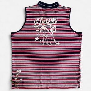 Vintage Y2K Eeyore striped sleeveless top
